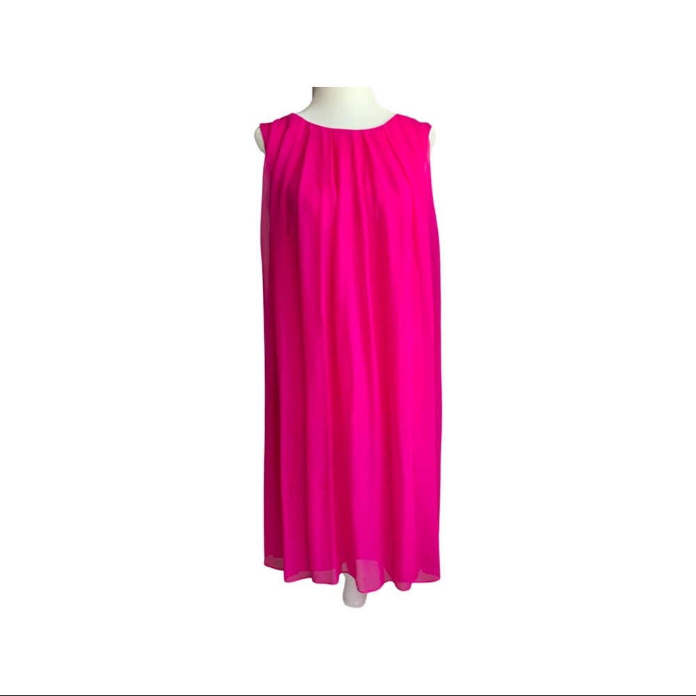 ADAM by Adam Lippes Hot pink silk swing dress